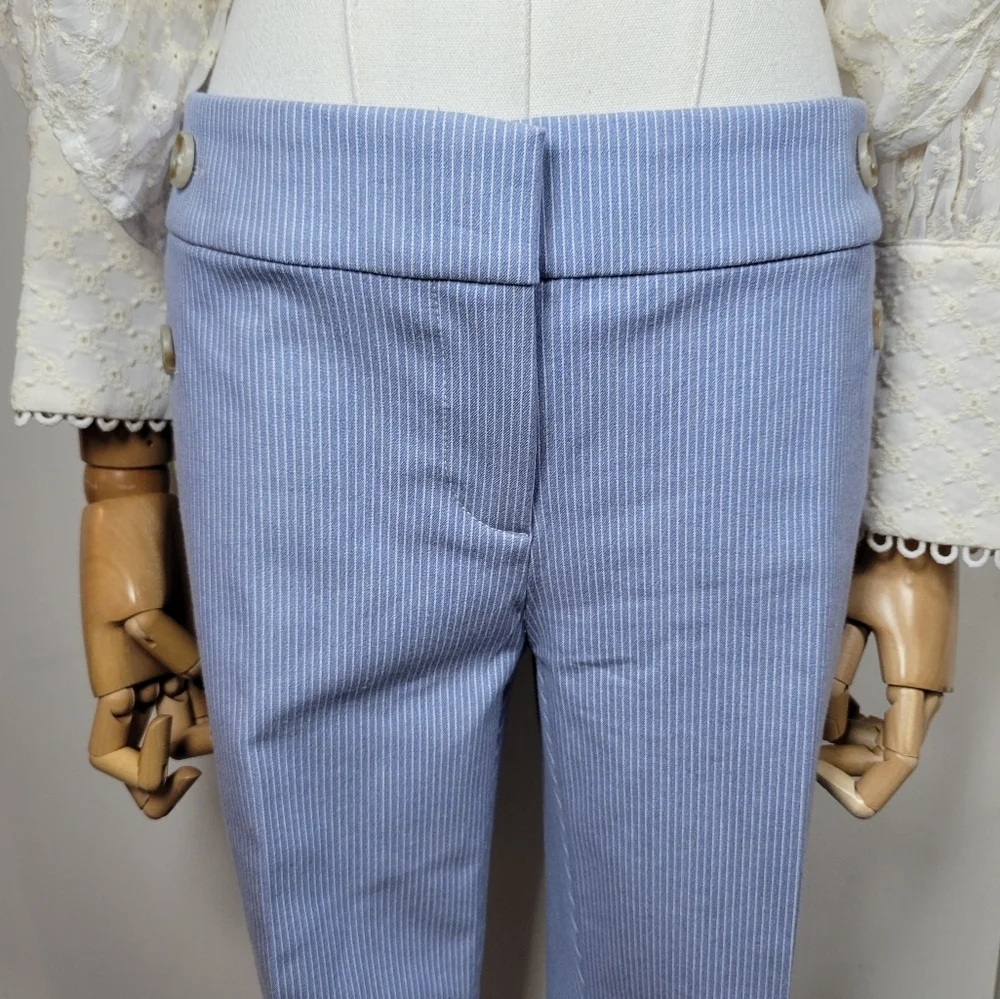 LOFT Marisa Fit Riviera Pinstripe Slim Pants Size 4 Classic Workwear Staple